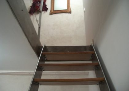 Escalier acier et bois